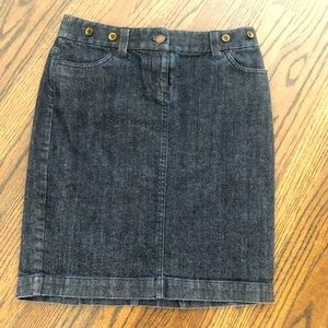 J Crew Jean Button Accent Skirt Size 2